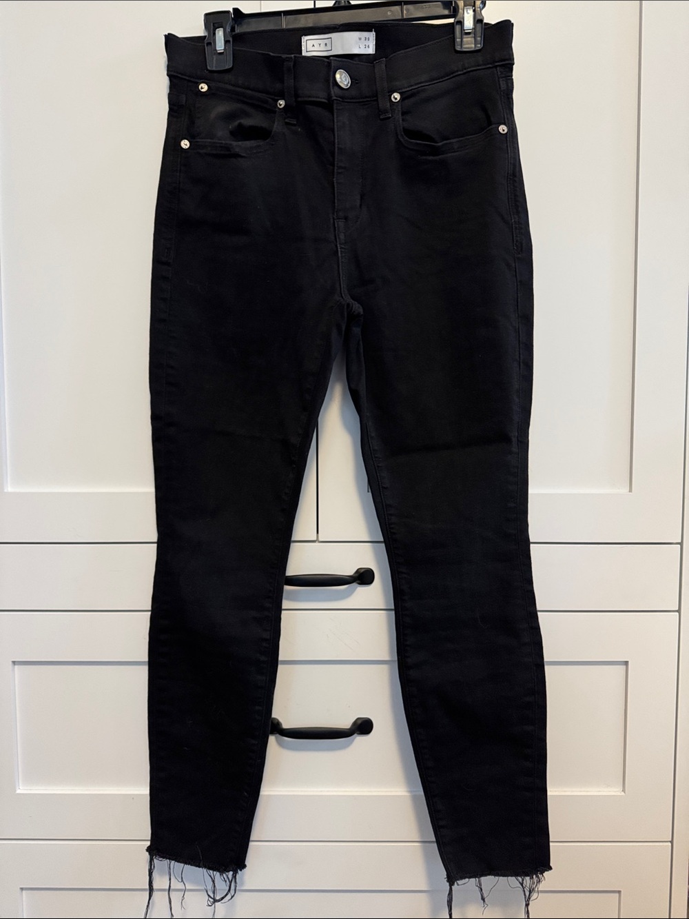 AYR Black High-Rise Skinny Jeans